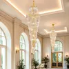 WISFOR 120/140cm plafoniere a spirale gocce di cristallo a Anteprima dell’immagine prodotto 15