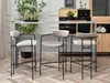 Three bar stools are placed around a counter in a modern kitchen or dining area. Náhľad obrázku produktu