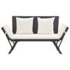 vidaXL Gartenbank mit Auflagen 176 cm Schwarz Poly Rattan - Produktbild-Vorschau 12