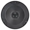 The underside of a black circular component, likely a base or cover, with mounting points and a central hexagonal recess. Produktbild-Vorschau