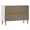 Schubladenschrank MOLDE Weiß 113x40x80 cm Massivholz Kiefer Produktbild-Vorschau 7