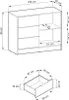 Furniture24 Kommode Nelly 1D3S Schubladenschrank 155 cm mit Produktbild-Vorschau 3