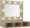 vidaXL Armoire de toilette avec LED Chêne Sonoma 60x31,5x62 Voir les images du produit 1