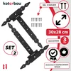 KOTARBAU® 2 pcs. charnières en T noir L : 300 mm penture Voir les images du produit 4
