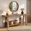 Grande console en bois pour l'entrée, table d'entrée de Voir les images du produit 8