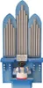 Engel mit Orgel - Blaue Flügel (18,5cm) von Kunstgewerbe Produktbild-Vorschau 2