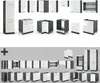Eckküche Vicco Fame-Line Weiß Hochglanz/Anthrazit 287 x 227 Produktbild-Vorschau 9