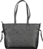 A black tote bag with embossed patterns. Produktbild-Vorschau
