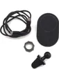 A flat lay of a black car mount and charging accessories on a white background. Náhled obrázku produktu