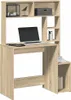 A wooden desk with shelves and a laptop on it. Anteprima dell’immagine prodotto