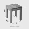 2x Hocker Tomas aus Massivholz in Buche 35x35x45 cm Produktbild-Vorschau 7