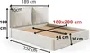 Sofello Polsterbett  180x200 Metall-Lattenrost beige Velour Produktbild-Vorschau 7