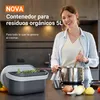 GARANTIA NOVA cubo para residuos orgánicos 5 litros gris Vista previa de la imagen del producto 2