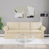 vidaXL Sofa Creme 215 x 82 x 80 cm Stoff Produktbild-Vorschau 3