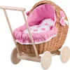 LILI Puppenwagen aus Weide - Pink 48X28 H26/47 CM Produktbild-Vorschau 7