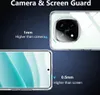 A marketing image showing a phone case with callouts for camera and screen protection. Produktbild-Vorschau