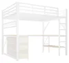 Hochbett 140x200 cm aus Metall mit U-Schreibtisch, Produktbild-Vorschau 12