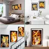 Diamond Painting Set, 4er Tiere,Katze Tiger Fuchs Wolf, 5D Produktbild-Vorschau 4