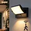Zewnętrzna lampa ścienna LED z czujnikiem ruchu, czarna - Podgląd zdjęcia produktu 1