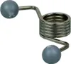 A close-up studio shot of a door closer mechanism with two gray spherical ends and a coiled metal spring. Podgląd zdjęcia produktu