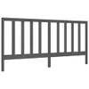 vidaXL Massivholzbett mit Kopfteil Grau 200x200 cm -  Produktbild-Vorschau 9
