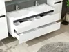 Doppelwaschtisch Keramik Badmöbel Set 120 cm Weiß Produktbild-Vorschau 2