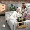 eluno Sofatablett aus Bambus mit Silikonablage und Produktbild-Vorschau 2