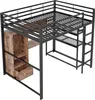 Łóżko loftowe Sweiko, 140x200 cm, metalowe, z oświetleniem Podgląd zdjęcia produktu 10