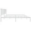 vidaXL Cadre de lit avec tête de lit en métal blanc 183x213 Voir les images du produit 8