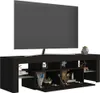 vidaXL TV-Schrank mit LED-Beleuchtung Schwarz 140x36,5x40 Produktbild-Vorschau 7