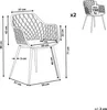 BELIANI Esszimmerstuhl 2er Set Schwarz Kunststoff/Metall Produktbild-Vorschau 3