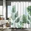 Záclona do sprchy, polyester, tropický motiv listů, rozměry Náhled obrázku produktu 1
