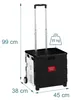 Carrello della spesa pieghevole Relaxdays, con manico Anteprima dell’immagine prodotto 4