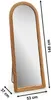 A full-length mirror with a woven frame standing on a stand. Náhled obrázku produktu