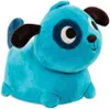 A blue plush puppy toy with brown ears and eyes, shown from a side angle on a white background. Náhled obrázku produktu