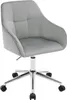 A light gray office chair with a chrome base and wheels, shown from a front-side angle against a white background. Produktbild-Vorschau