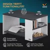 CASARIA® Couchtisch mit Stauraum Weiß Grau Holz Produktbild-Vorschau 3