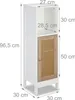 Relaxdays Badezimmerschrank, 3 Fächer, stehend, HBT: 96,5 x Produktbild-Vorschau 4