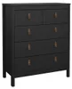 CALICOSY - Commode 5 tiroirs noir mat H98,9 cm - BARCELONE Voir les images du produit 3