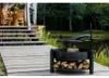 Multifunktionale Feuerschale Montana X 60 x 110 x 60 cm Stahl Schwarz_Natur24 Náhľad obrázku produktu