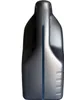A side view of a gray plastic bottle of motor oil, with a blue indicator strip showing the fill level. Produktbild-Vorschau