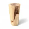 A handmade wooden stool on a white background. Anteprima dell’immagine prodotto