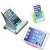 Three different smartphone and tablet stands are displayed against a white background. Produktbild-Vorschau