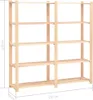 Lagerregale 5 Böden 2 Stk. 170x38x170cm Massivholz Kiefer Produktbild-Vorschau 8