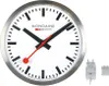 Mondaine Wanduhr Bahnhofsuhr in Silber aus gebürstetem Produktbild-Vorschau 6