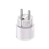 A white smart plug with silver prongs is shown against a white background. Produktbild-Vorschau