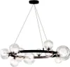 Toolight Pendellampe App906-15Cp Modern Kugel Schwarz Produktbild-Vorschau 1