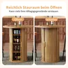 Moderner Bartisch mit Schrankfunktion, MDF-Holzdesign, hohe Produktbild-Vorschau 3
