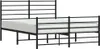 A black metal bed frame with a white mattress, shown against a white background. Náhľad obrázku produktu