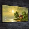 Coloray Canvas 140x70  Wandbild Leinwand Bilder Mond Meer Produktbild-Vorschau 2